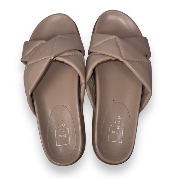 Shu Shop DeeDee Slide Sandals Taupe (Beige) Women's 8-8.5 - Picture 9 of 9
